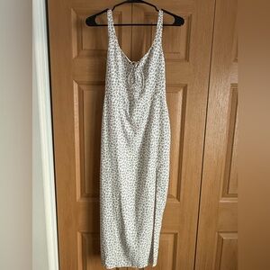 Abercrombie & Fitch White Midi floral Slip Dress